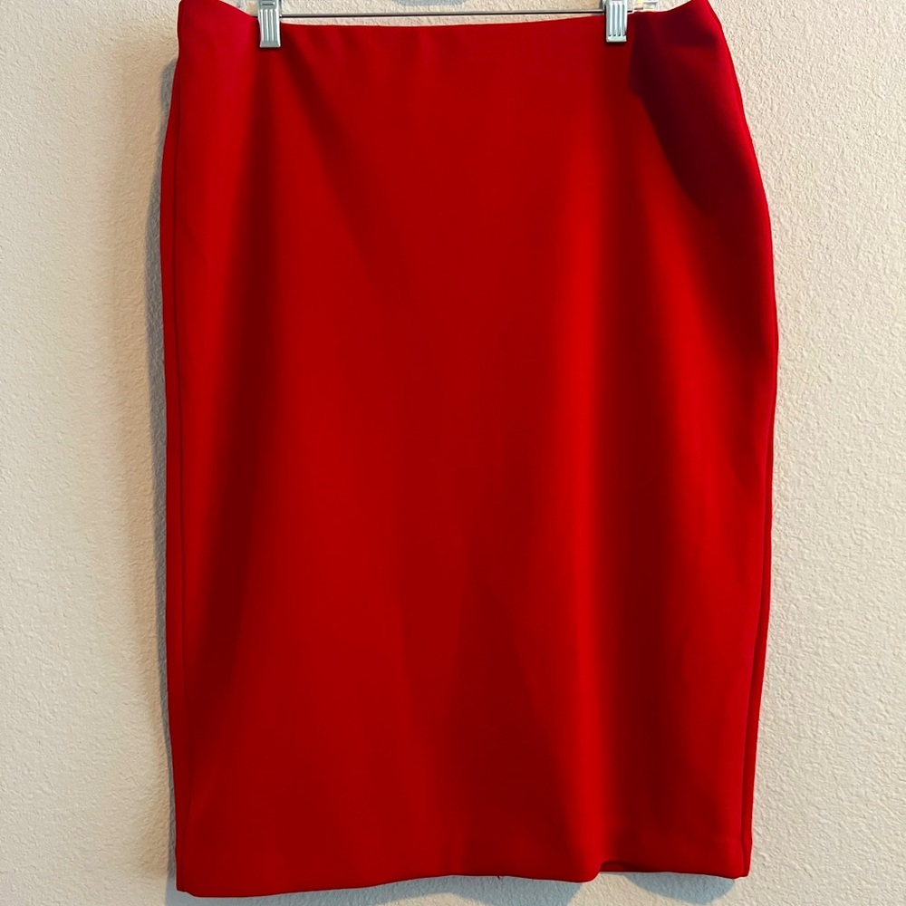 NWT NY & Co Red Pencil Skirt - Size XL